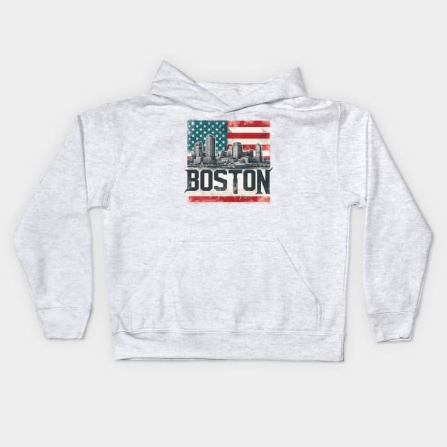 Boston City Kids Hoodie by Vehicles-Art